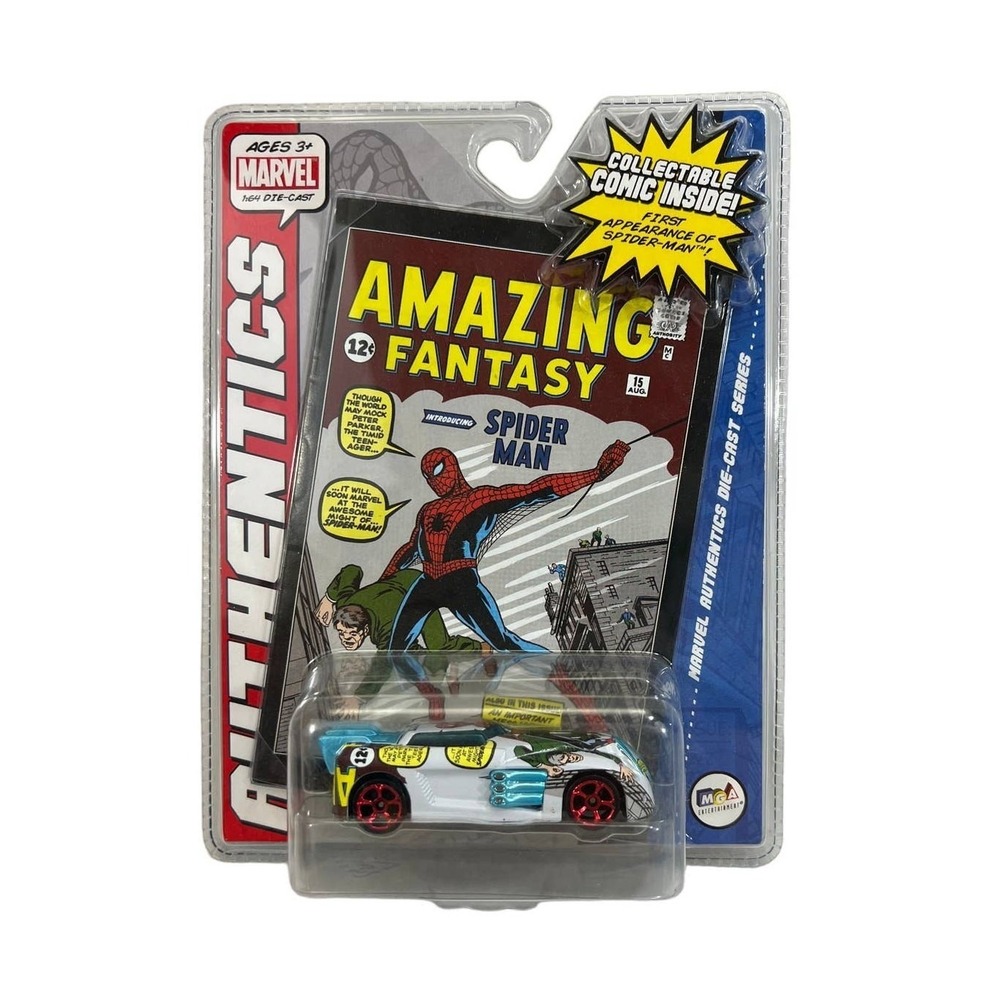NEW Marvel Comic Book Amazing Spiderman Fantasy Die Cast Car 1:64 Authentics